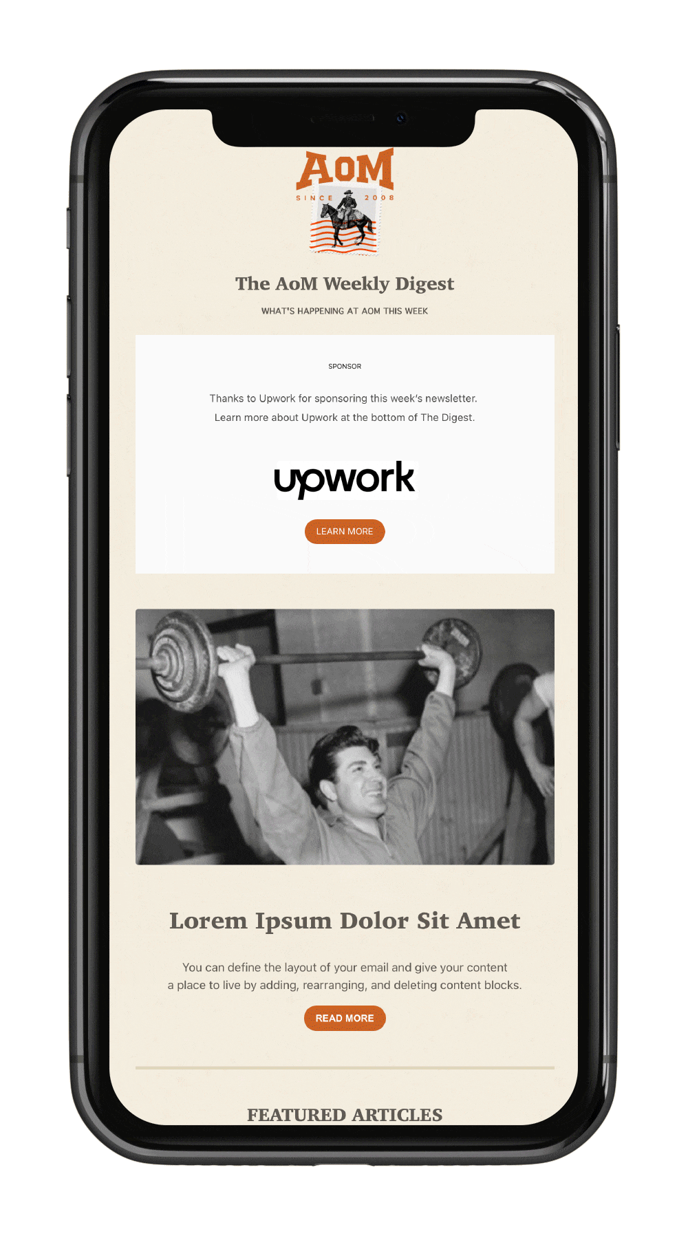 Weekly Digest newsletter preview